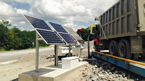 Truck Scales with Solar Panels