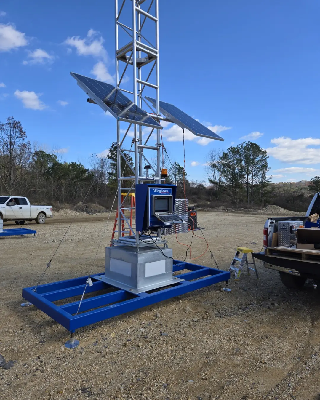 an advanced wingscan lidar control panel that's solar powered for sustainability and ease of use